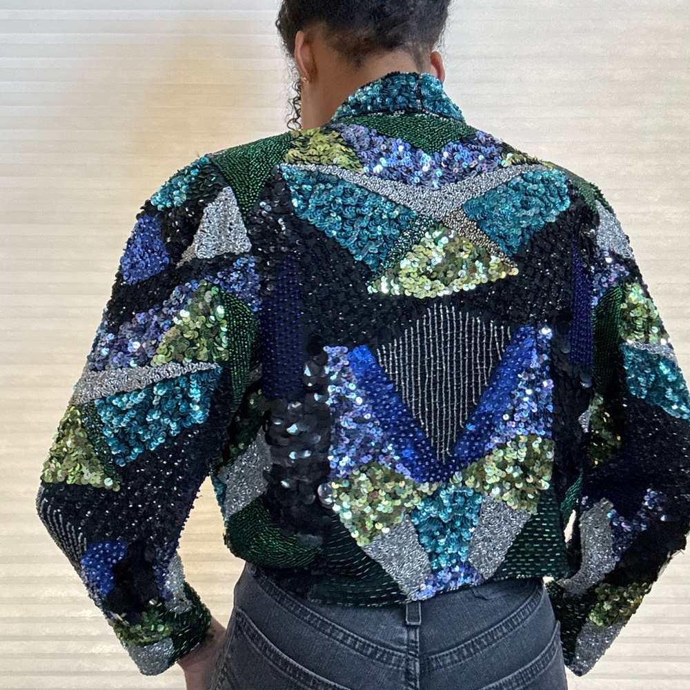 Scala Vintage Sequin Statement Jacket - Picture 6 of 16